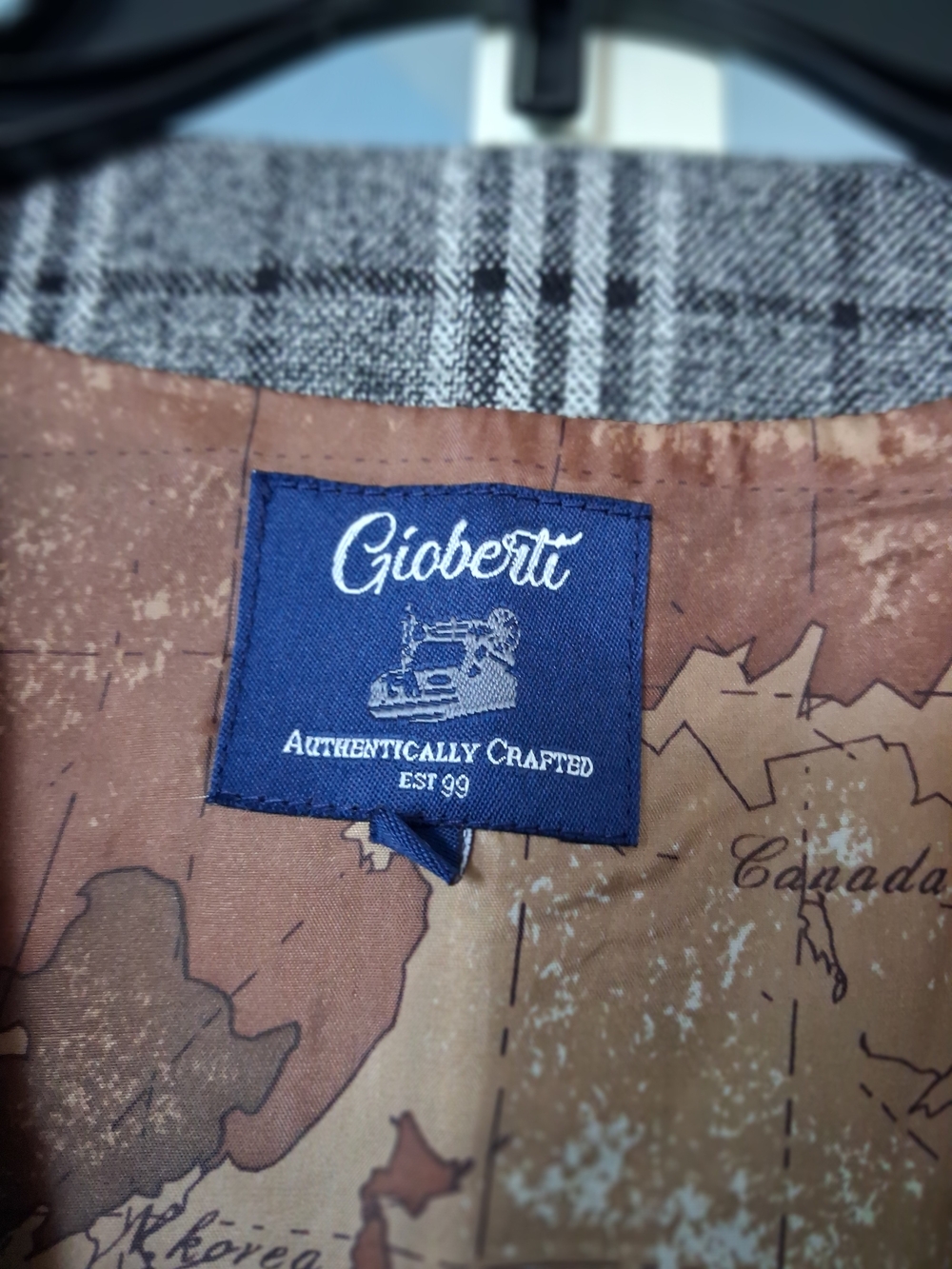 Gioberti Kids Brown Plaid Jacket - Brown Lining